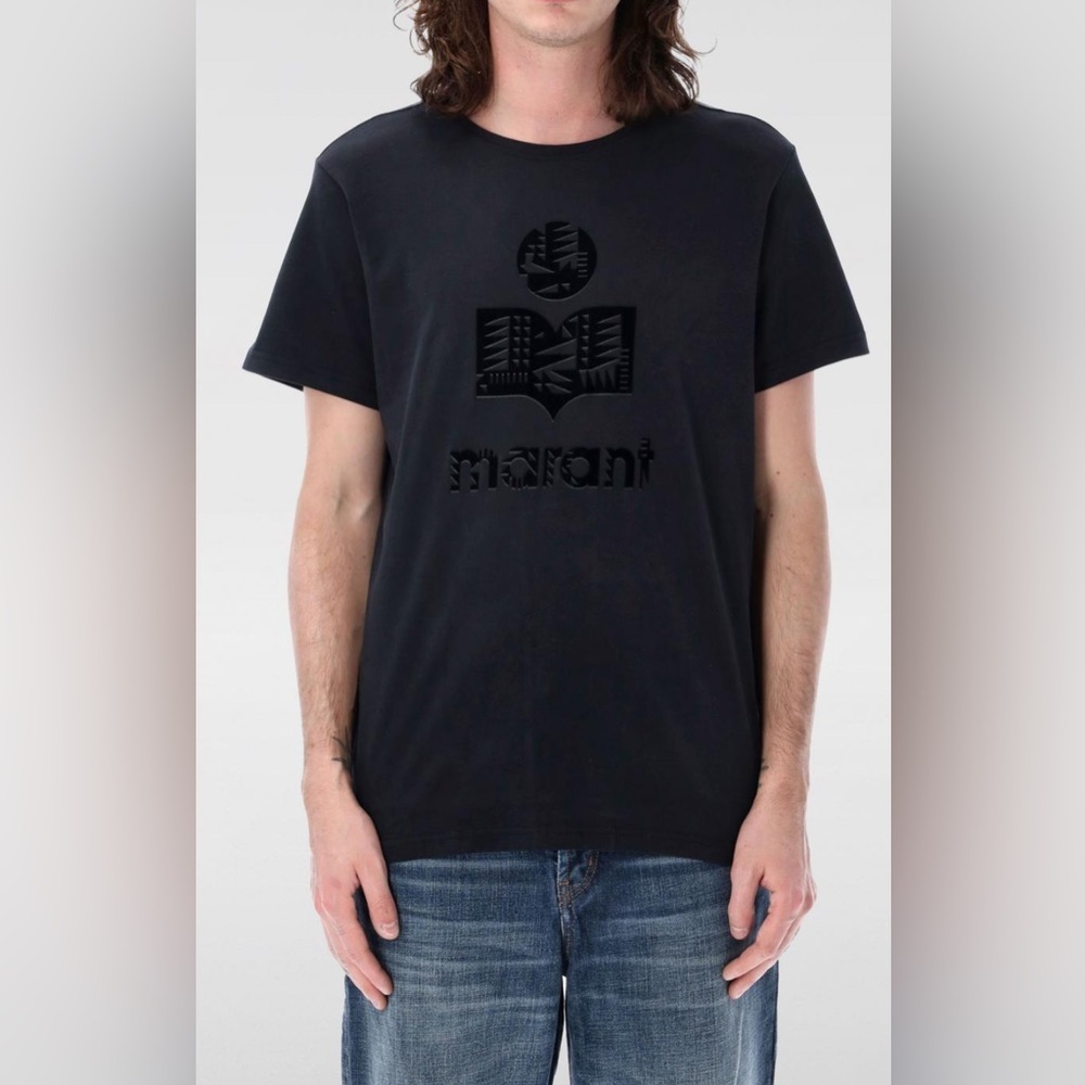 Isabel Marant Etoile Men Zaffrin cotton tshirt black
